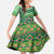 Africa Tribal Traditional Pattern Family Matching Mermaid Dress and Hawaiian Shirt Green Motif LT9 - Wonder Print Shop