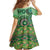 Africa Tribal Traditional Pattern Family Matching Mermaid Dress and Hawaiian Shirt Green Motif LT9 - Wonder Print Shop