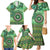 Africa Tribal Traditional Pattern Family Matching Mermaid Dress and Hawaiian Shirt Green Motif LT9 - Wonder Print Shop