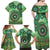 Africa Tribal Traditional Pattern Family Matching Off Shoulder Maxi Dress and Hawaiian Shirt Green Motif LT9 - Wonder Print Shop