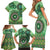 Africa Tribal Traditional Pattern Family Matching Short Sleeve Bodycon Dress and Hawaiian Shirt Green Motif - Wonder Print Shop