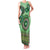 Africa Tribal Traditional Pattern Family Matching Tank Maxi Dress and Hawaiian Shirt Green Motif - Wonder Print Shop