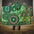 Africa Tribal Traditional Pattern Hooded Blanket Green Motif