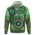 Africa Tribal Traditional Pattern Hoodie Green Motif - Wonder Print Shop