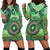 Africa Tribal Traditional Pattern Hoodie Dress Green Motif - Wonder Print Shop