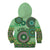 Africa Tribal Traditional Pattern Kid Hoodie Green Motif - Wonder Print Shop