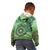 Africa Tribal Traditional Pattern Kid Hoodie Green Motif - Wonder Print Shop