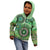 Africa Tribal Traditional Pattern Kid Hoodie Green Motif - Wonder Print Shop