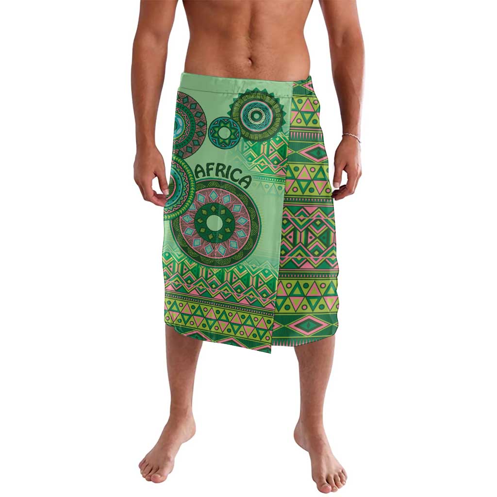 Africa Tribal Traditional Pattern Lavalava Green Motif - Wonder Print Shop