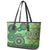 Africa Tribal Traditional Pattern Leather Tote Bag Green Motif - Wonder Print Shop