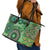 Africa Tribal Traditional Pattern Leather Tote Bag Green Motif - Wonder Print Shop