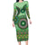 Africa Tribal Traditional Pattern Long Sleeve Bodycon Dress Green Motif - Wonder Print Shop