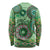 Africa Tribal Traditional Pattern Long Sleeve Shirt Green Motif - Wonder Print Shop