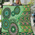 Africa Tribal Traditional Pattern Quilt Green Motif