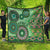 Africa Tribal Traditional Pattern Quilt Green Motif