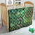 Africa Tribal Traditional Pattern Quilt Green Motif