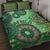 Africa Tribal Traditional Pattern Quilt Bed Set Green Motif - Wonder Print Shop