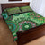 Africa Tribal Traditional Pattern Quilt Bed Set Green Motif - Wonder Print Shop