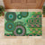 Africa Tribal Traditional Pattern Rubber Doormat Green Motif - Wonder Print Shop