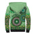 Africa Tribal Traditional Pattern Sherpa Hoodie Green Motif - Wonder Print Shop