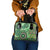 Africa Tribal Traditional Pattern Shoulder Handbag Green Motif