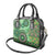 Africa Tribal Traditional Pattern Shoulder Handbag Green Motif