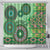 Africa Tribal Traditional Pattern Shower Curtain Green Motif