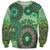 Africa Tribal Traditional Pattern Sweatshirt Green Motif - Wonder Print Shop