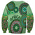 Africa Tribal Traditional Pattern Sweatshirt Green Motif - Wonder Print Shop