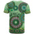 Africa Tribal Traditional Pattern T Shirt Green Motif