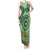 Africa Tribal Traditional Pattern Tank Maxi Dress Green Motif - Wonder Print Shop