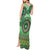 Africa Tribal Traditional Pattern Tank Maxi Dress Green Motif - Wonder Print Shop