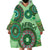 Africa Tribal Traditional Pattern Wearable Blanket Hoodie Green Motif - Wonder Print Shop