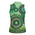 Africa Tribal Traditional Pattern Women Sleeveless Polo Shirt Green Motif - Wonder Print Shop