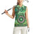 Africa Tribal Traditional Pattern Women Sleeveless Polo Shirt Green Motif - Wonder Print Shop