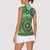 Africa Tribal Traditional Pattern Women Sleeveless Polo Shirt Green Motif - Wonder Print Shop