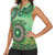 Africa Tribal Traditional Pattern Women Sleeveless Polo Shirt Green Motif - Wonder Print Shop