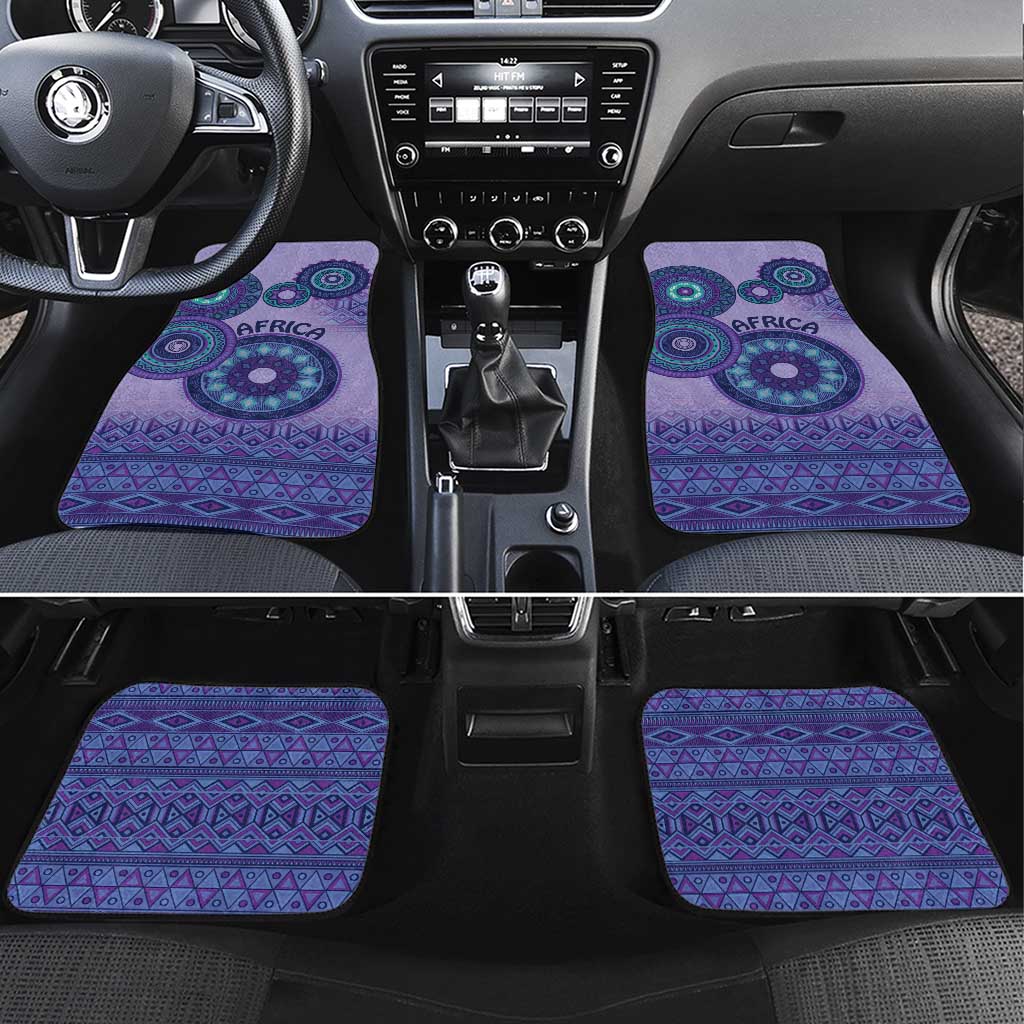 Africa Tribal Traditional Pattern Car Mats Purple Motif LT9 - Wonder Print Shop