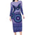 Africa Tribal Traditional Pattern Family Matching Long Sleeve Bodycon Dress and Hawaiian Shirt Purple Motif LT9 - Wonder Print Shop