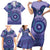 Africa Tribal Traditional Pattern Family Matching Short Sleeve Bodycon Dress and Hawaiian Shirt Purple Motif - Wonder Print Shop