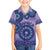 Africa Tribal Traditional Pattern Family Matching Short Sleeve Bodycon Dress and Hawaiian Shirt Purple Motif - Wonder Print Shop