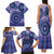 Africa Tribal Traditional Pattern Family Matching Tank Maxi Dress and Hawaiian Shirt Purple Motif - Wonder Print Shop