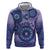 Africa Tribal Traditional Pattern Hoodie Purple Motif - Wonder Print Shop