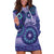 Africa Tribal Traditional Pattern Hoodie Dress Purple Motif - Wonder Print Shop