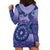 Africa Tribal Traditional Pattern Hoodie Dress Purple Motif - Wonder Print Shop