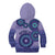 Africa Tribal Traditional Pattern Kid Hoodie Purple Motif - Wonder Print Shop