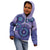 Africa Tribal Traditional Pattern Kid Hoodie Purple Motif - Wonder Print Shop