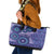 Africa Tribal Traditional Pattern Leather Tote Bag Purple Motif - Wonder Print Shop