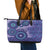 Africa Tribal Traditional Pattern Leather Tote Bag Purple Motif - Wonder Print Shop