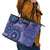 Africa Tribal Traditional Pattern Leather Tote Bag Purple Motif - Wonder Print Shop